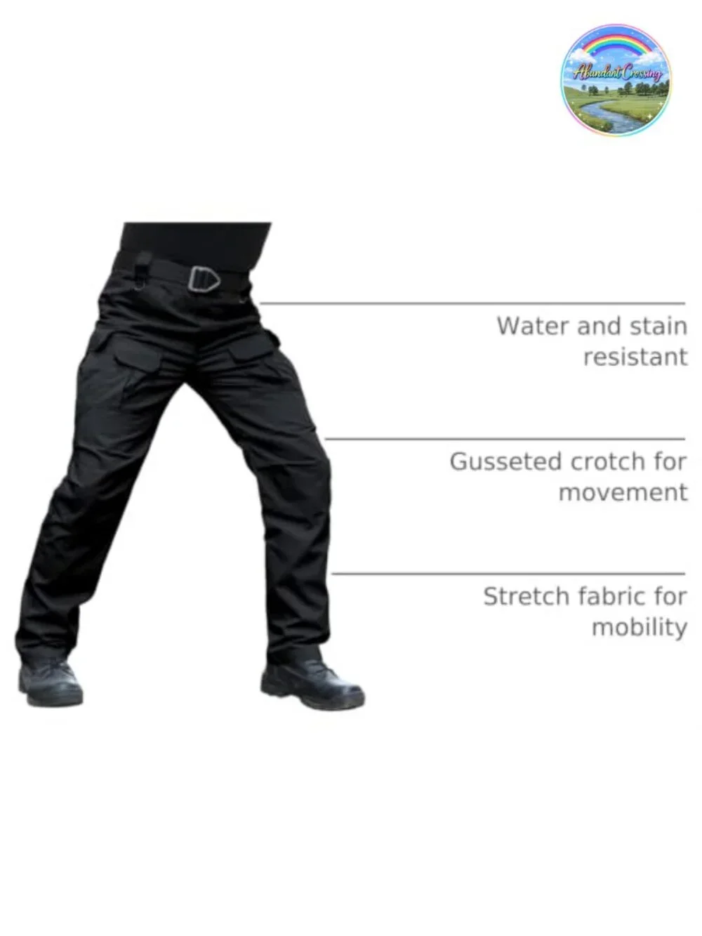 Men's Stretch Tactical Cargo Pants Ripstop Water Resistant Multi-Pocket Work